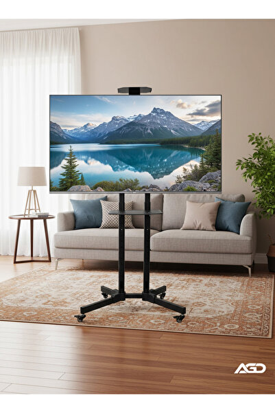 AGD Mobile adjustable TV cart, 32–75 inches, with mobile mount for meetings and exhibitions