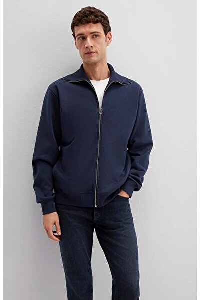 Mavi 0S10521-70490 Jacket Zippered Men's Sweatshirt Dark Blue