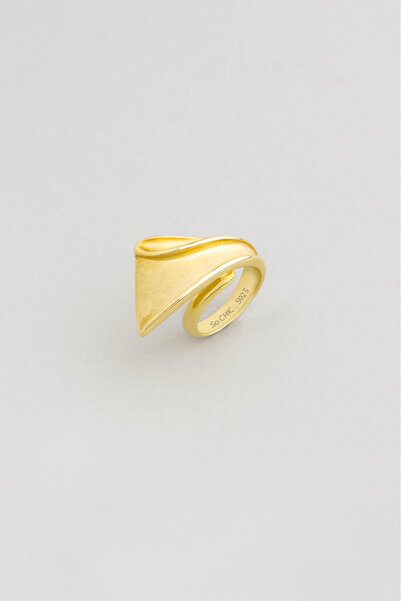 So CHIC... Gizemli Yolculuk 18 Ayar Sarı Altın Kaplama Gümüş Yüzük