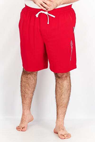 Tommy Hilfiger Men Graphic Drawstring Sleepwear Shorts, Mahogany