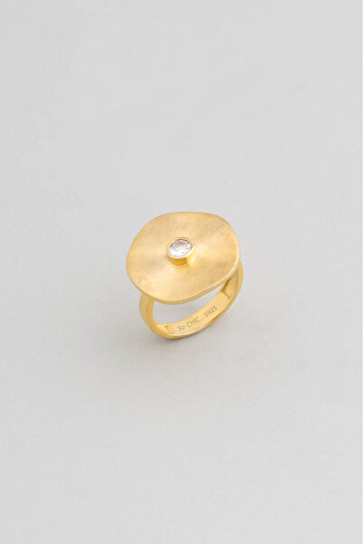 So CHIC... Antik Büyü 18 Ayar Sarı Altın Kaplama Gümüş Yüzük