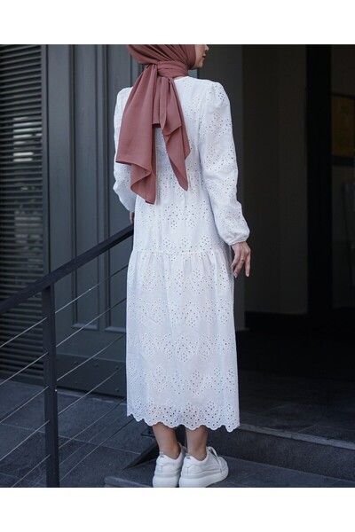 Modamorfo Φόρεμα με λαβή ελαστικό - Λευκό