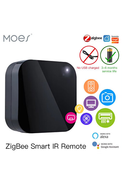 MOES جهاز التحكم عن بعد Tuya ZigBee Smart IR العالمي بالأشعة تحت الحمراء للتحكم في المنزل الذكي والعمل...