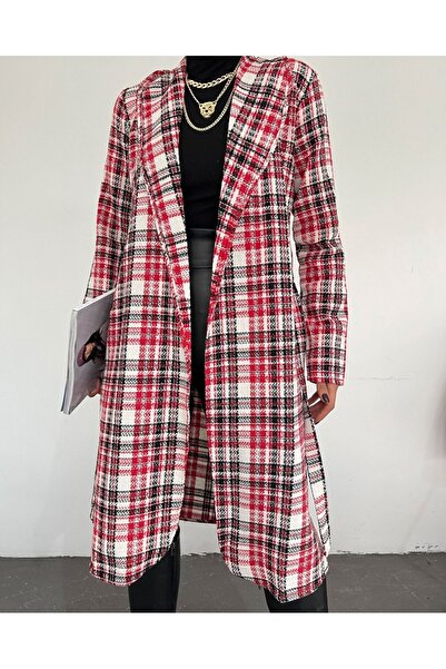 Modamorfo Belden Bağlamalı Şanel Kap -Kırmızı