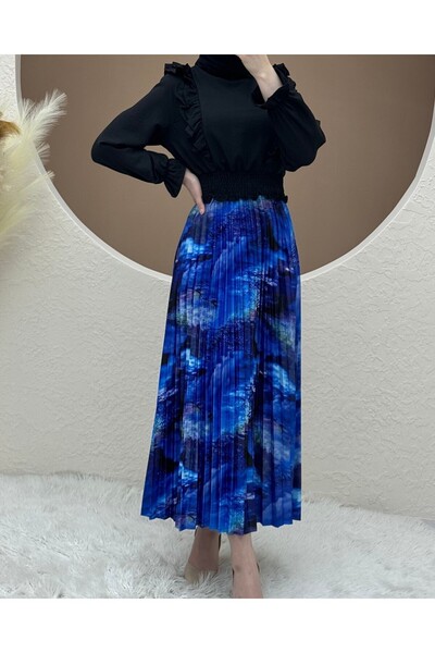 Modamorfo Digitálisan nyomtatott redős szoknya -Saks