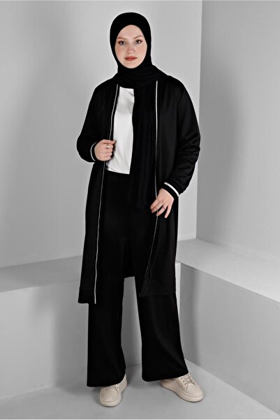 Alvina طقم بنطلون مزدوج بتفاصيل شريطية 20319