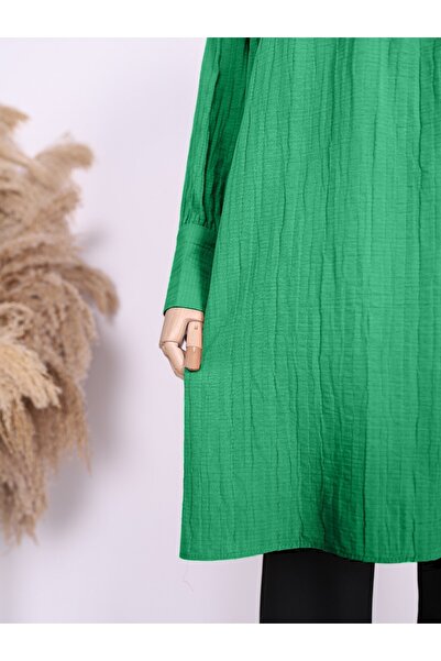 Modamorfo Casual τουνίκ με πέρλες, πέτρες και κουμπιά στη ρόμπα στο μανίκι