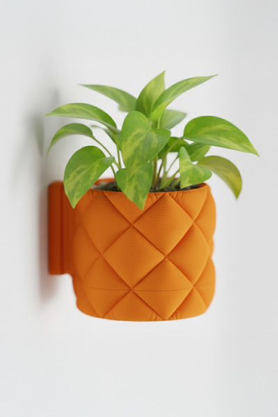 OEM Exclusive wall planter – Quilted Elegance design, Amber Glow color