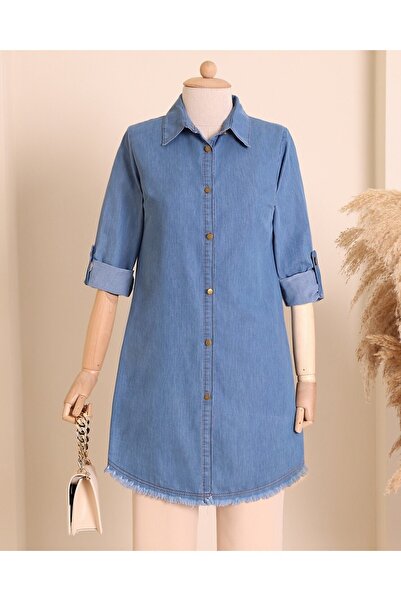 Modamorfo Blue Color Denim Tunic