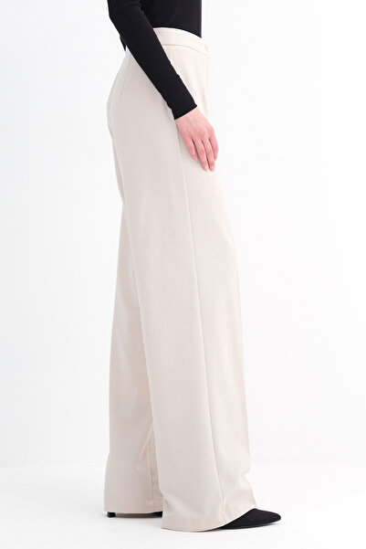 Addax High Waist Wide Leg Trousers Pn8130 - Dk14