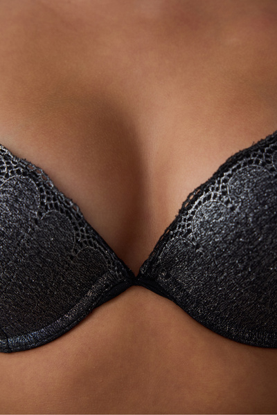 Penti Silver Anthracite Crash Shinny Bra