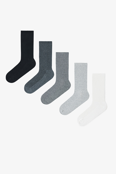 Penti 5 Pairs of Cotton Ribbed Colorful Socks