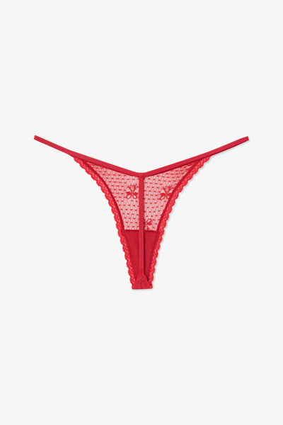 Penti Red Easy Lace V Shape String Panties