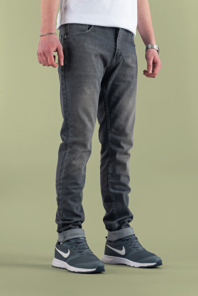 bombe Men's Slim Fit Nail Stretch Fabric Jeans Blue