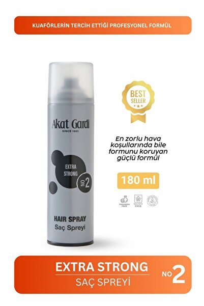 Akat Gardi Saç Spreyi Extra Storng 180Ml Gri No:2