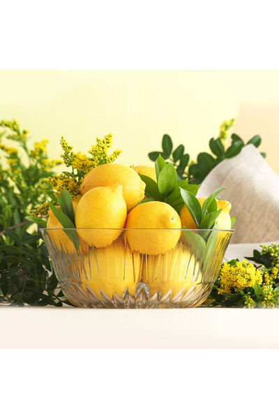 LAV Alinda Cam Salata Kasesi Tekli Ekstra Büyük 2050 ml (Sunum Kasesi , Hazırlık Kasesi)