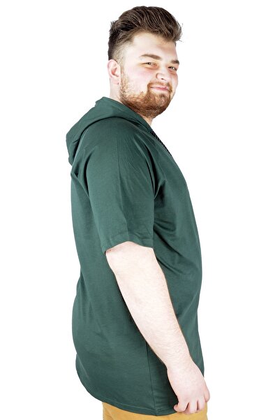 ModeXL Plus Size Mode Xl Hooded Raglan T-Shirt - 22117 Nefti