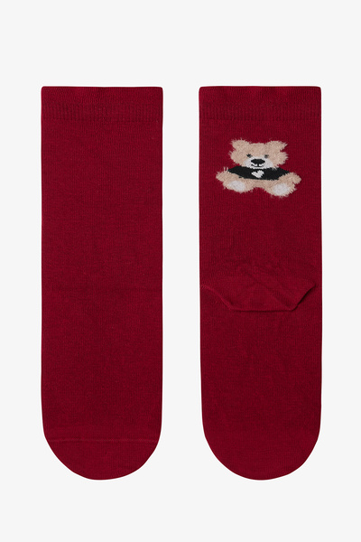 Penti 2 Pairs of Cotton Bear Patterned Socks