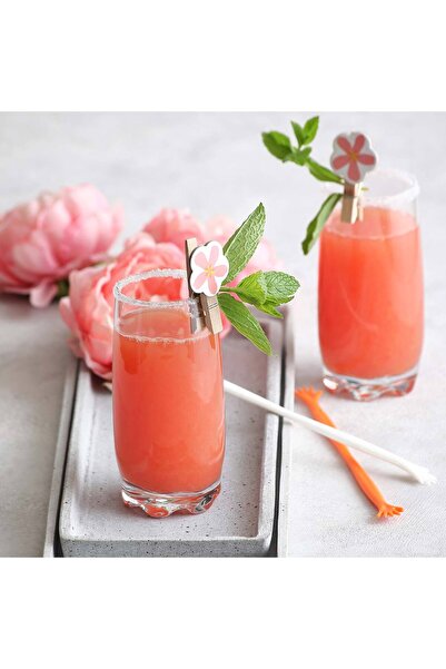 LAV Adora Cam Meşrubat Bardağı 6'lı 390 ml (Limonata/Su Bardağı )