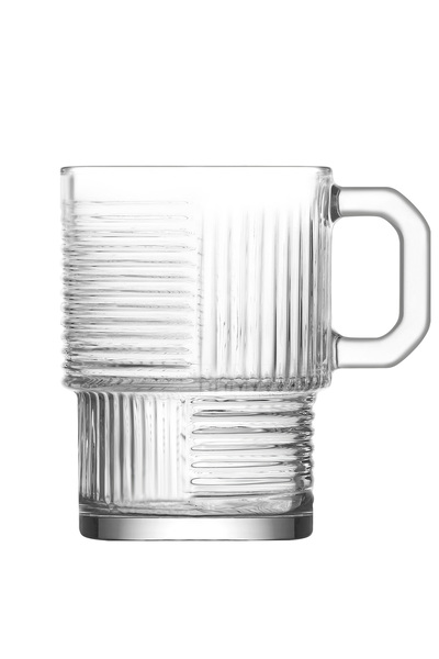 LAV Helen Glass Mug for 6 People 270 ml with Handle (Coffee/Tea Cup)