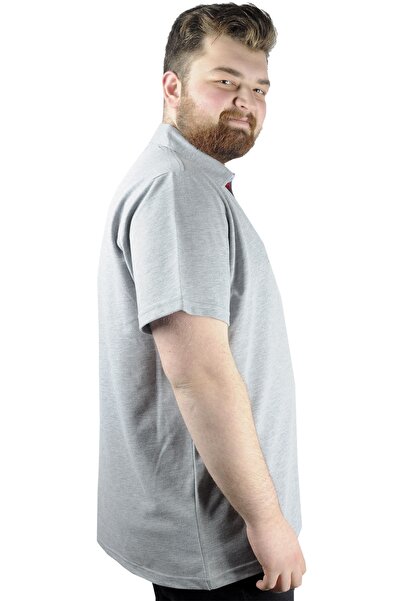 ModeXL Mode Xl Чоловіча футболка Polo New York Throwback 22302 Сірий меланж