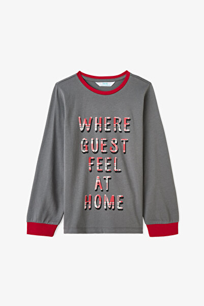 Penti Zweiteiliges Pyjama-Set aus kariertem Baumwollstoff mit langen Ärmeln für Jungen