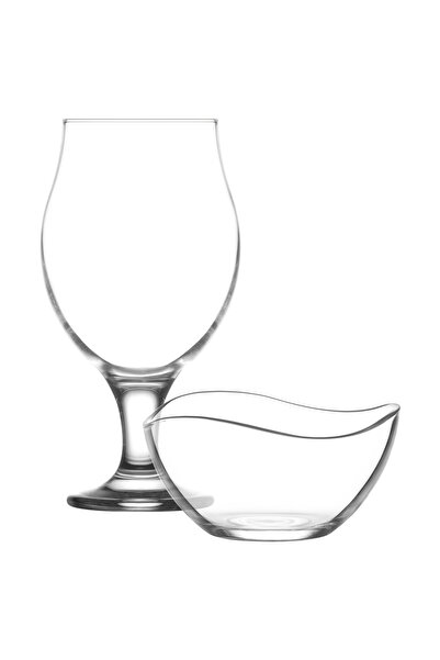 LAV Pub Cam Bardak Seti 6'lı (4 Bira Bardağı, 1 Orta Boy Kase)