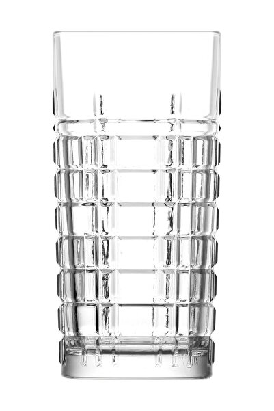 LAV Brit Glass Soft Drink Glass Set of 4 356 ml (Cocktail/Iced Coffee/Smoothie/Milkshake Glass)