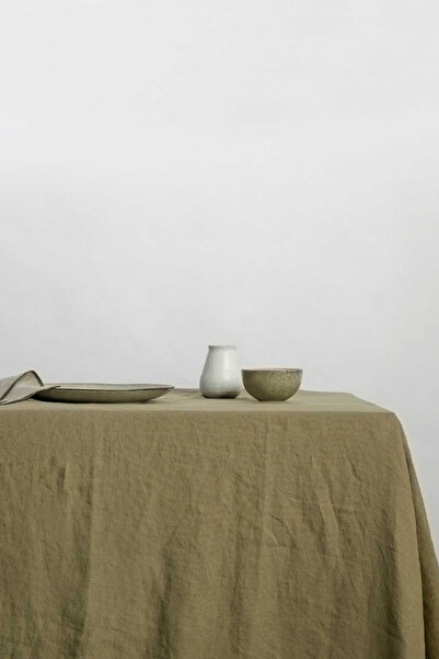 Yazz Atelier %100 Pamuk Yeşil Masa Örtüsü