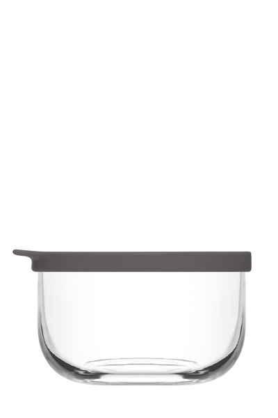 LAV Duo Cam Saklama Kabı 3'lü Küçük Boy 380 ml Gri Plastik Kapaklı (Kahvaltılık )