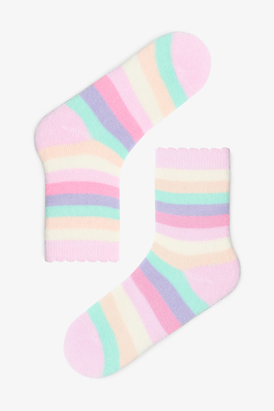 Penti 2-teilige Socken aus Baumwolle mit Cutiepie-Regenbogenmuster für Mädchen
