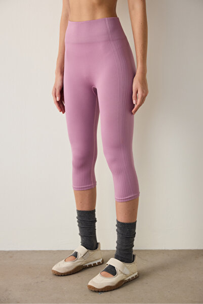 Penti Lilac Seamless High Waist Capri Leggings