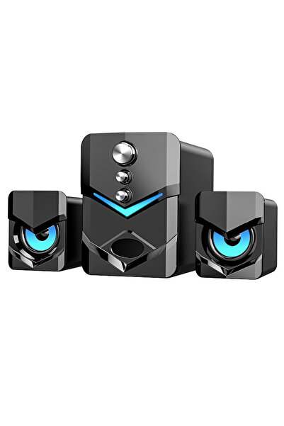 Generic Wired Computer Speakers with Illuminated Ambient Light and 3D Stereo Sound