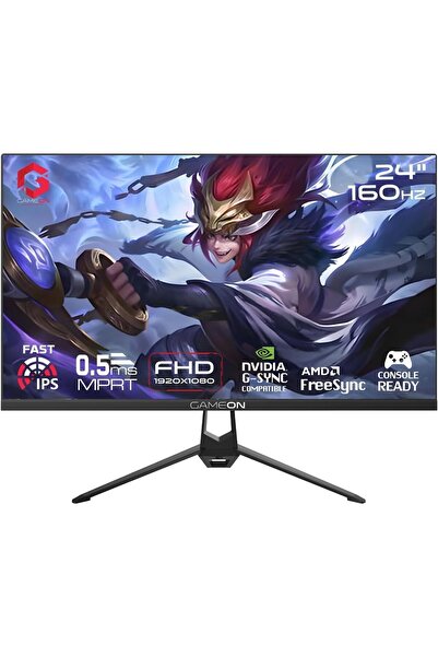 GAMEON 24 Inch Gaming Monitor | FHD 1080p, 160Hz Refresh Rate, 0.5ms MPRT, Fast IPS Panel, HDMI 2.1,