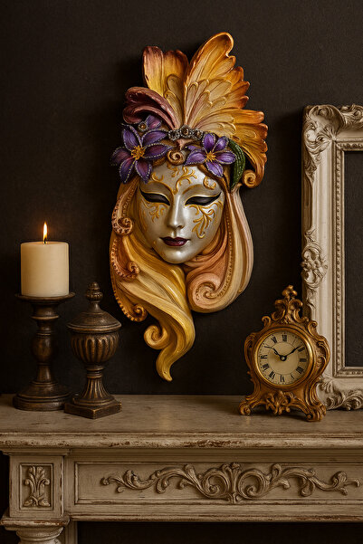 Uretti - Hülya 6683 El Yapımı Maskeli Çingene Melek Duvar Maskesi / Dekoratif...