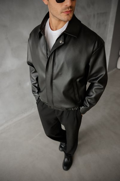 Mach Oversize Unisex Vintage Fur Lined Leather Jacket