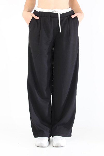 Mckanzie 6555 (n-2148) double belted wide leg pants