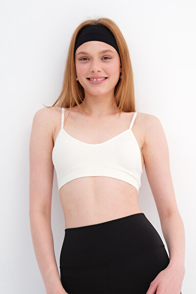 Addax Seamless Crop Tank Top with Chest Pad A6009-k1