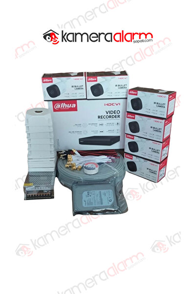 DAHUA 8 Kanal H265 6 Adet Kamera Güvenlik Kamera Seti