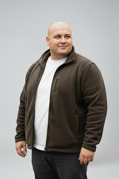 Lukitus Non-Pilling Anti Pilling Men's Plus Size Fleece Coat