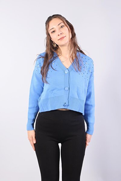 Mckanzie 1455 Buttoned Stone Mini Cardigan