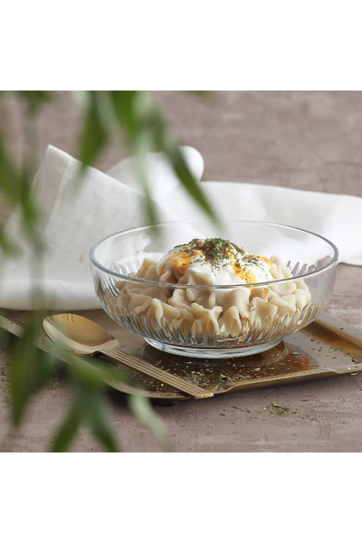 LAV Tokyo Cam Salata Kasesi 2'li Orta Boy 880 ml Yuvarlak (Sunum Kasesi , Hazırlık Kasesi)