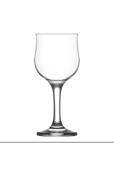 LAV Nevakar Cam Beyaz Şarap Kadehi 6'lı 200 ml Ayaklı (Meşrubat/Su Bardağı)