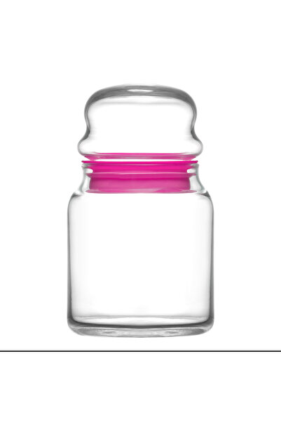 LAV Sera Cam Kavanoz 3'lü Küçük Boy 290 ml PembeCam Kapaklı (Erzak Saklama Kavanozu )