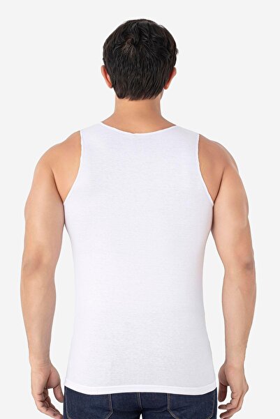 Arma Yıldız Men's Non-Marking Seamless Undershirt White 100% Cotton 3 Pack