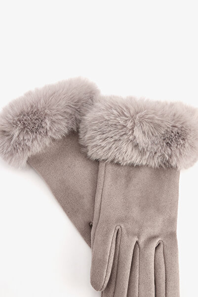 Penti Gray Romina Faux Suede Gloves