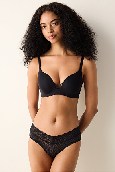 Penti Black Eliza Underwire-Free Push up Low-Cut Bra