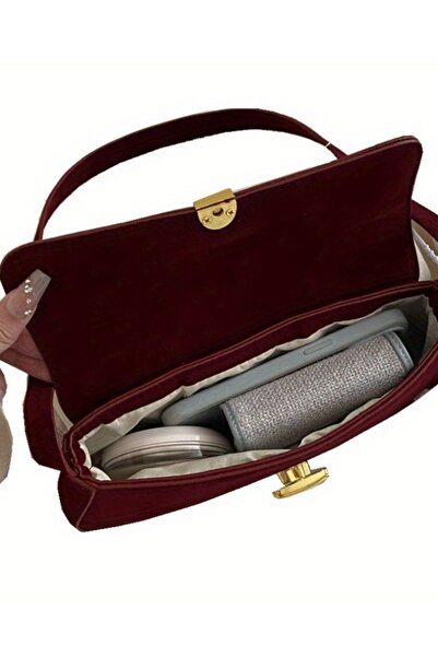 Rivina Liva Women's Vintage Gold Buckle Retro Model Hand and Shoulder Bag