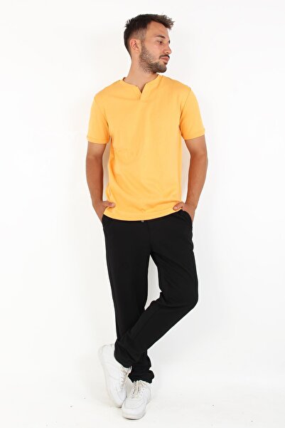 Mckanzie 2122 Μπλουζάκι με τρία κουμπιά Judge Collar Ribbed Modern Fit