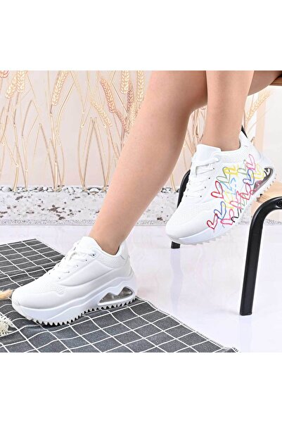 Tmall Pantofi sport pentru femei, din piele, TM1D1430. Alb